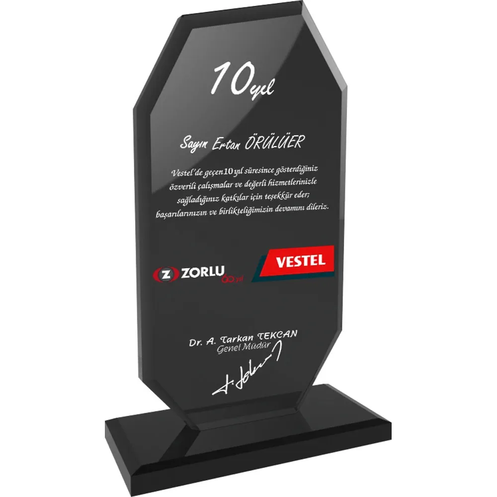 EKT-102-ŞF Kristal Plaket